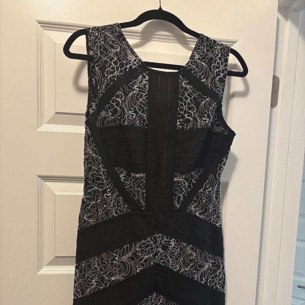 Tasha Cocktail Dress in Black & White